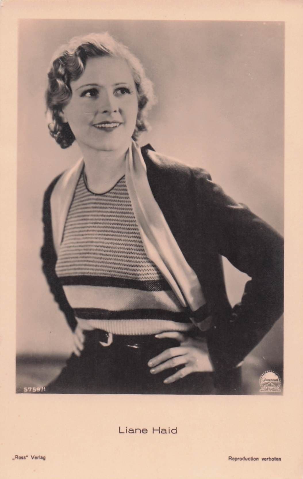 Liane Haid Austrian Beauty Queen Movie Cinema Star Old Real Photo Postcard