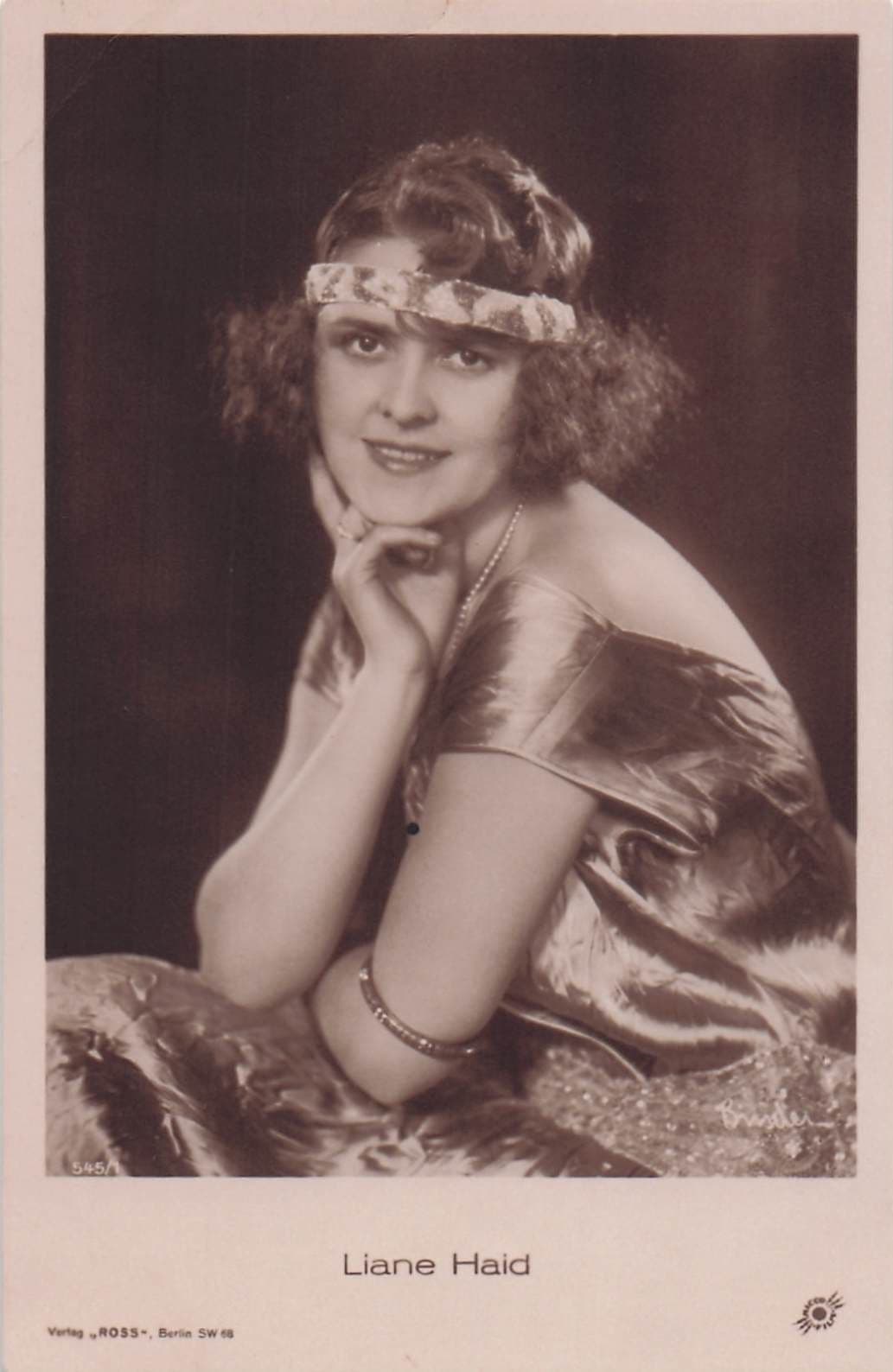 Liane Haid Austrian Movie Cinema Star Old Real Photo Postcard