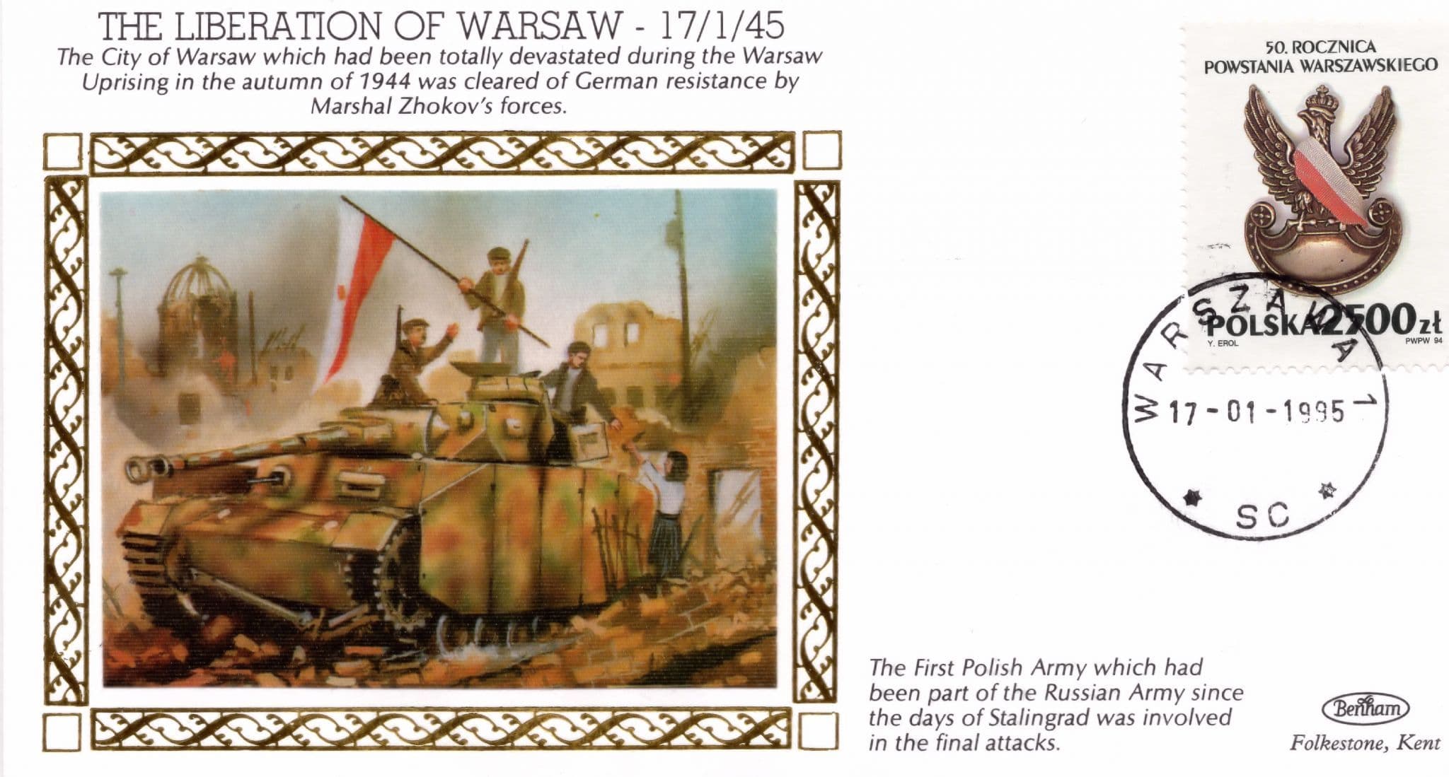 Liberation Of Warsaw Marshal Zhokoy WW2 War Military First Day Cover