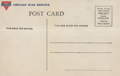 Liberty Theatre Camp Illinois Chicago YMCA Military War Service Postcard