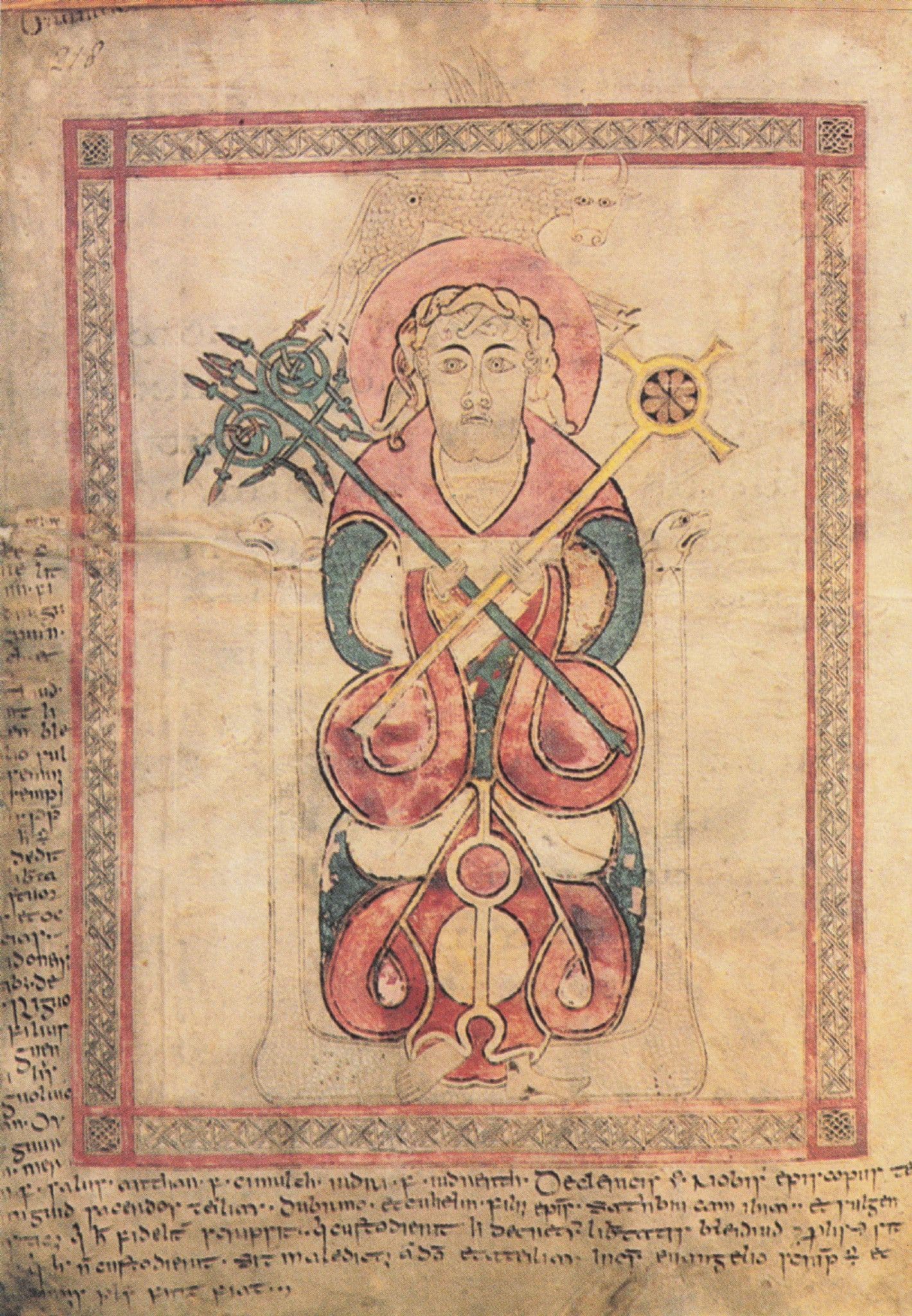 Lichfield Gospels Old Manuscript St Luke Staffordshire Postcard