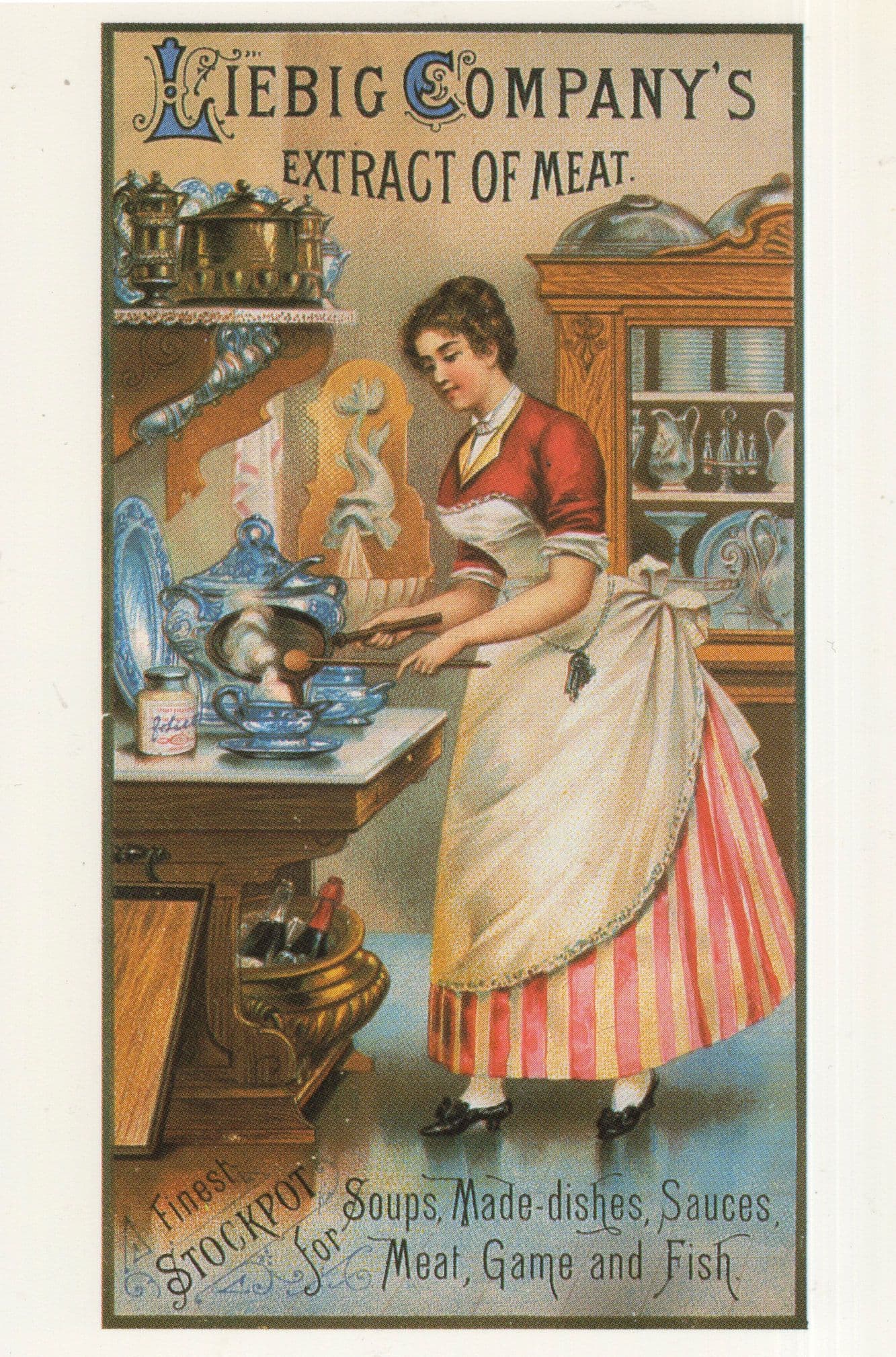 Liebig Company's Extract Of Meat Soup Advertising Poster Postcard