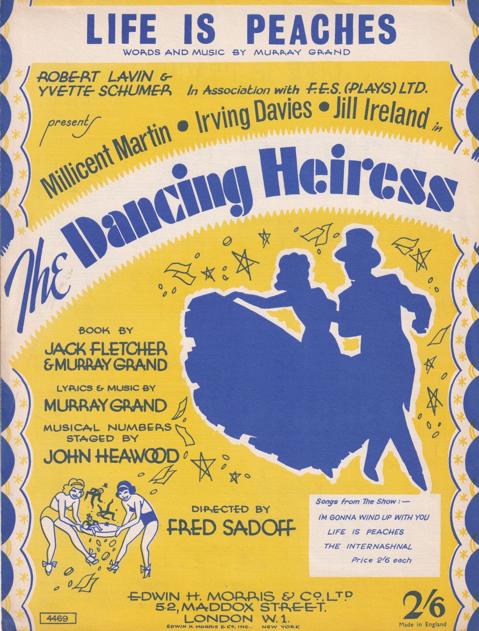 Life Is Peaches The Dancing Heiress 1950s Sheet Music