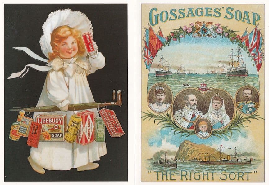 Lifebuoy Gossages Soap 2x Advertising Postcard s