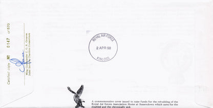 Lighthouses 1998 Hampshire Military Squadrons Of The Royal Air Force Hand Signed FDC