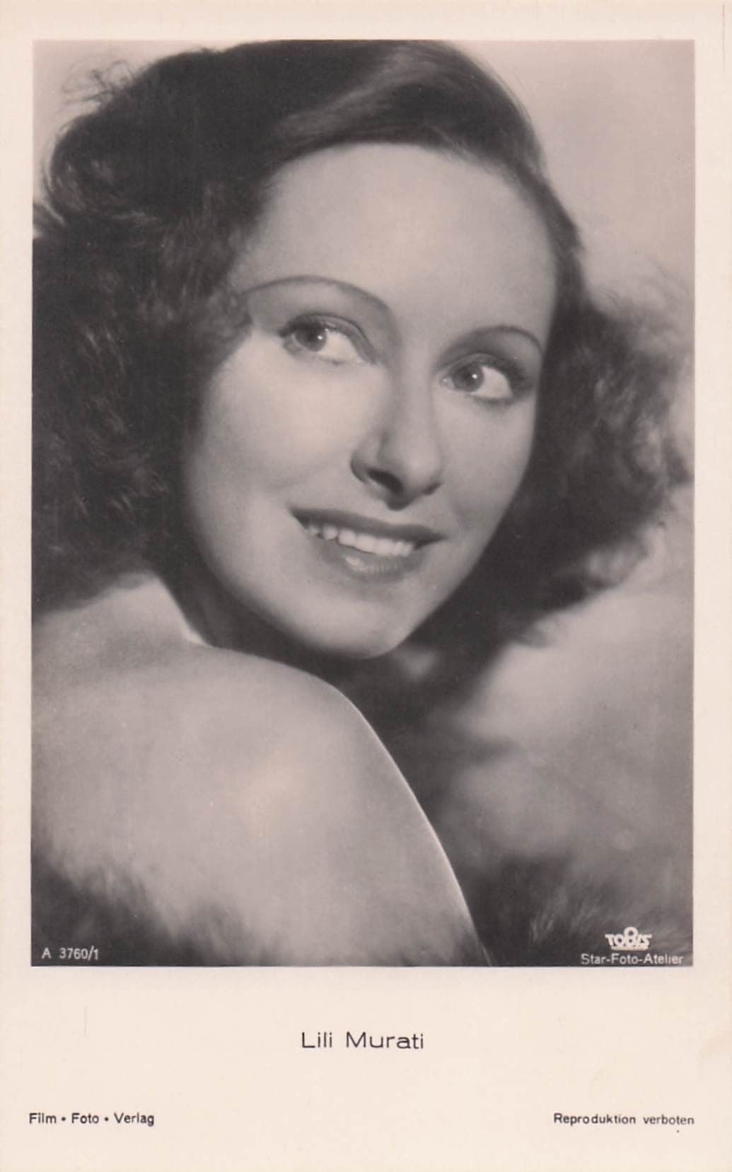 Lili Murati Hungarian 1930s Film Star Dr Zhivago Real Photo Old Postcard