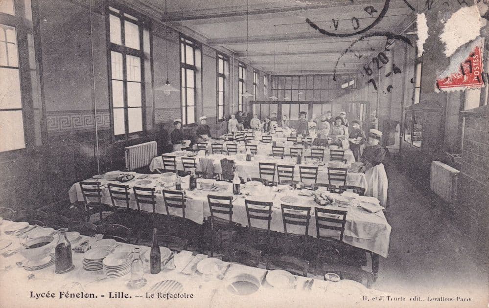 Lille Institution Lycee Fenclen Refectoire Rare French Postcard