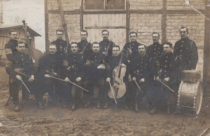 Limburg WW1 Irish Prisoners Of War Military Camp Music Band POW Old Postcard