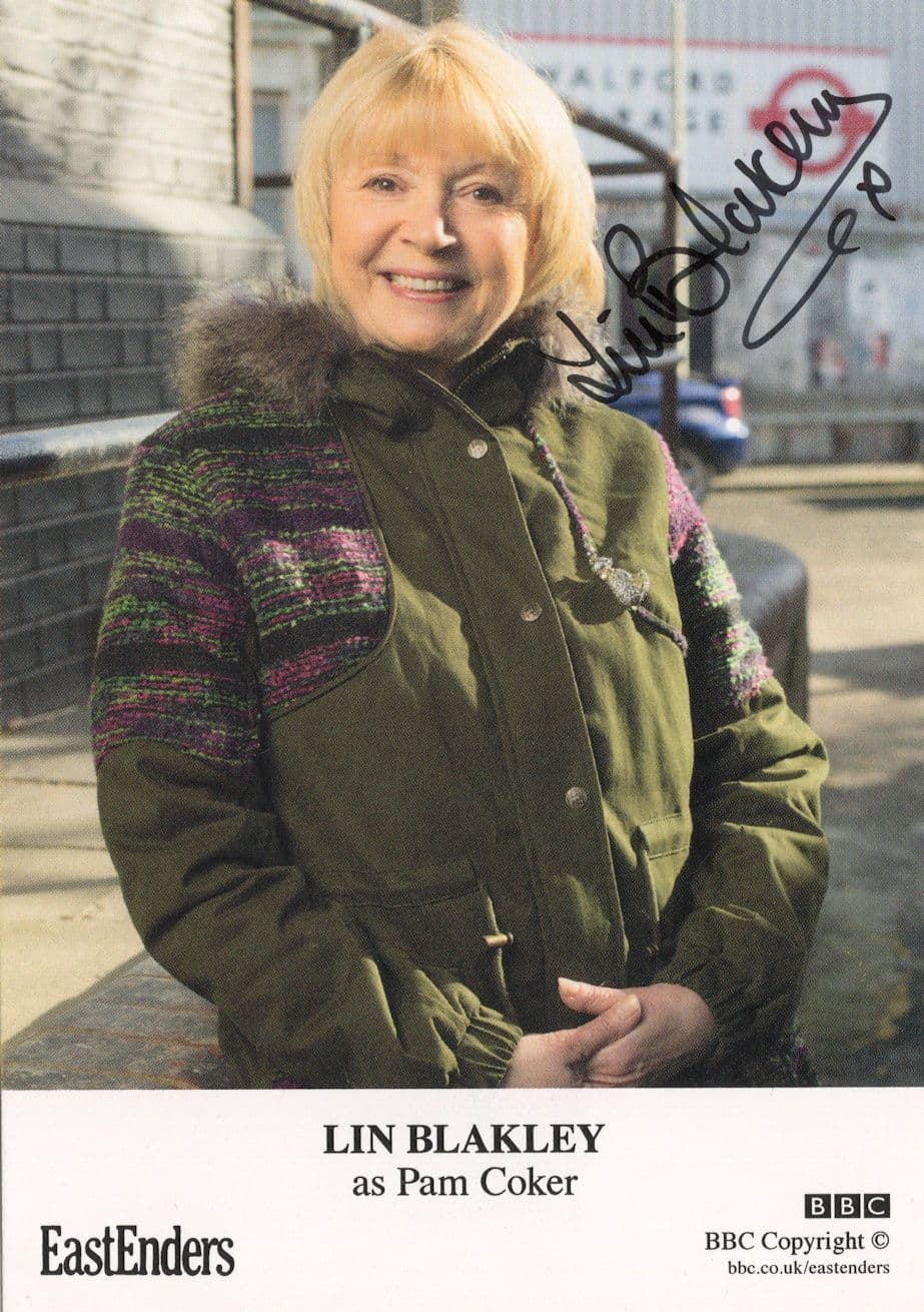 Lin Blakley as Pam Coker BBC Eastenders Hand Signed Cast Card Photo