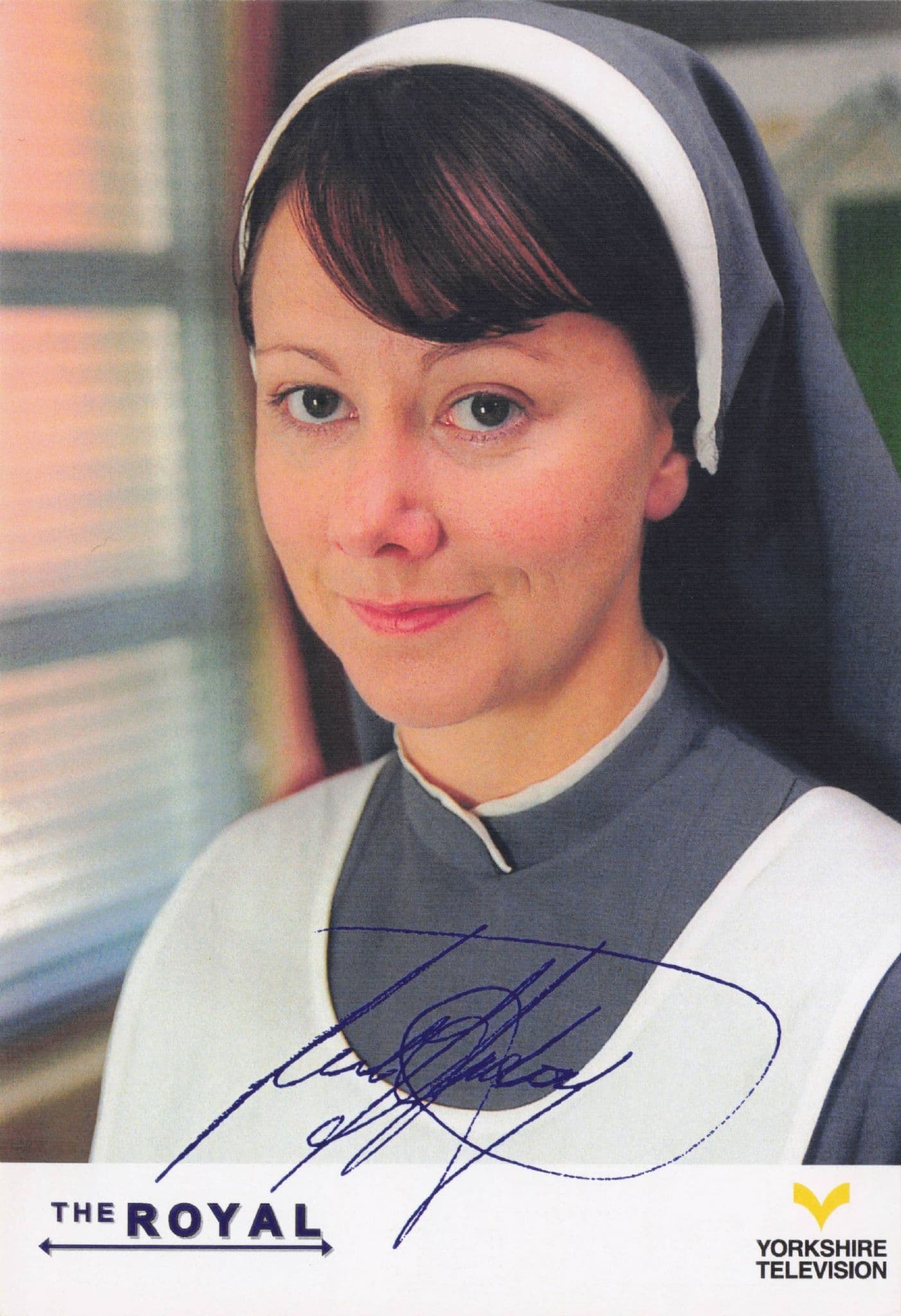 Linda Armstrong as Sister Brigit The Royal Hand Signed Cast Card Photo