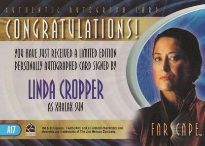 Linda Cropper Farscape Hand Signed Autograph Card Photo