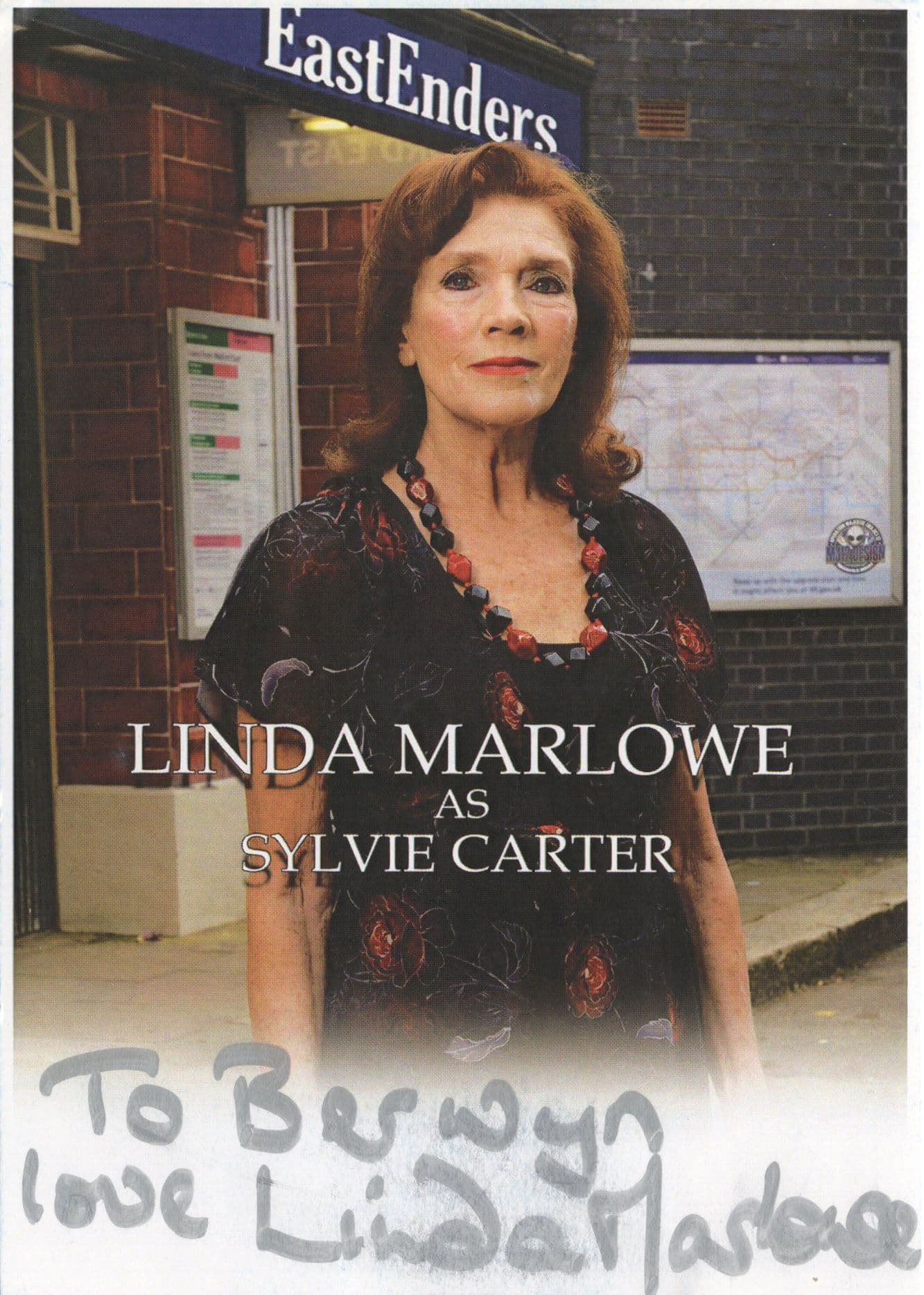 Linda Marlowe as Sylvie Carter Eastenders Hand Signed Cast Photo