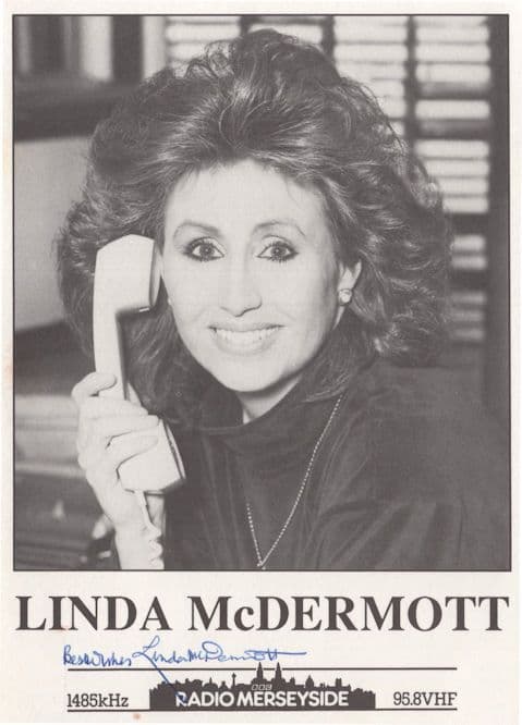 Linda McDermott BBC Radio & Merseyside Large Hand Signed Photo