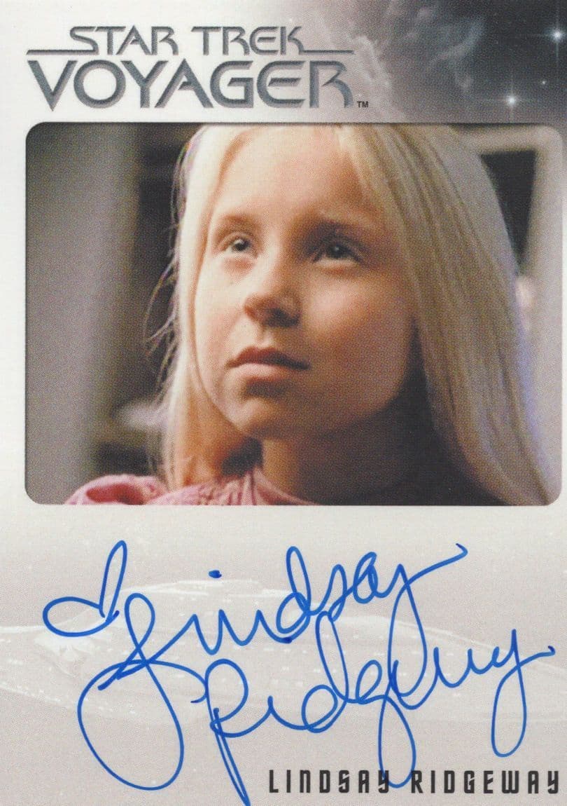 Lindsay Ridgeway Star Trek Voyager Hand Signed Autograph Card