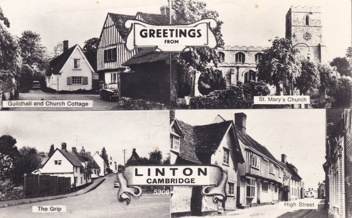 Linton Cambridge The Grip High Street 4x RPC Views Postcard