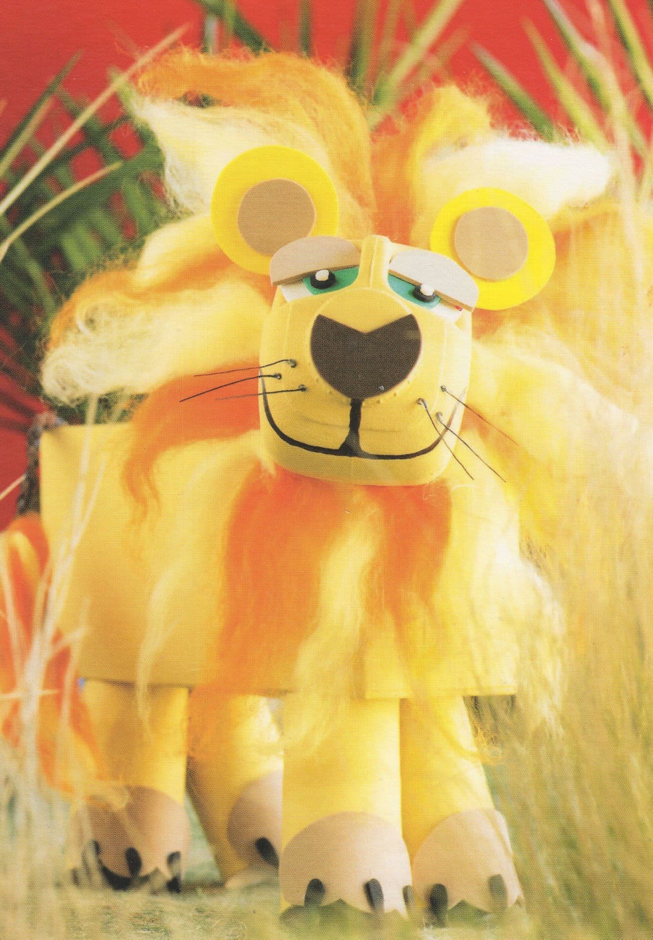 Lion With Elton John Glasses Big Cat Bank Advertising Postcard