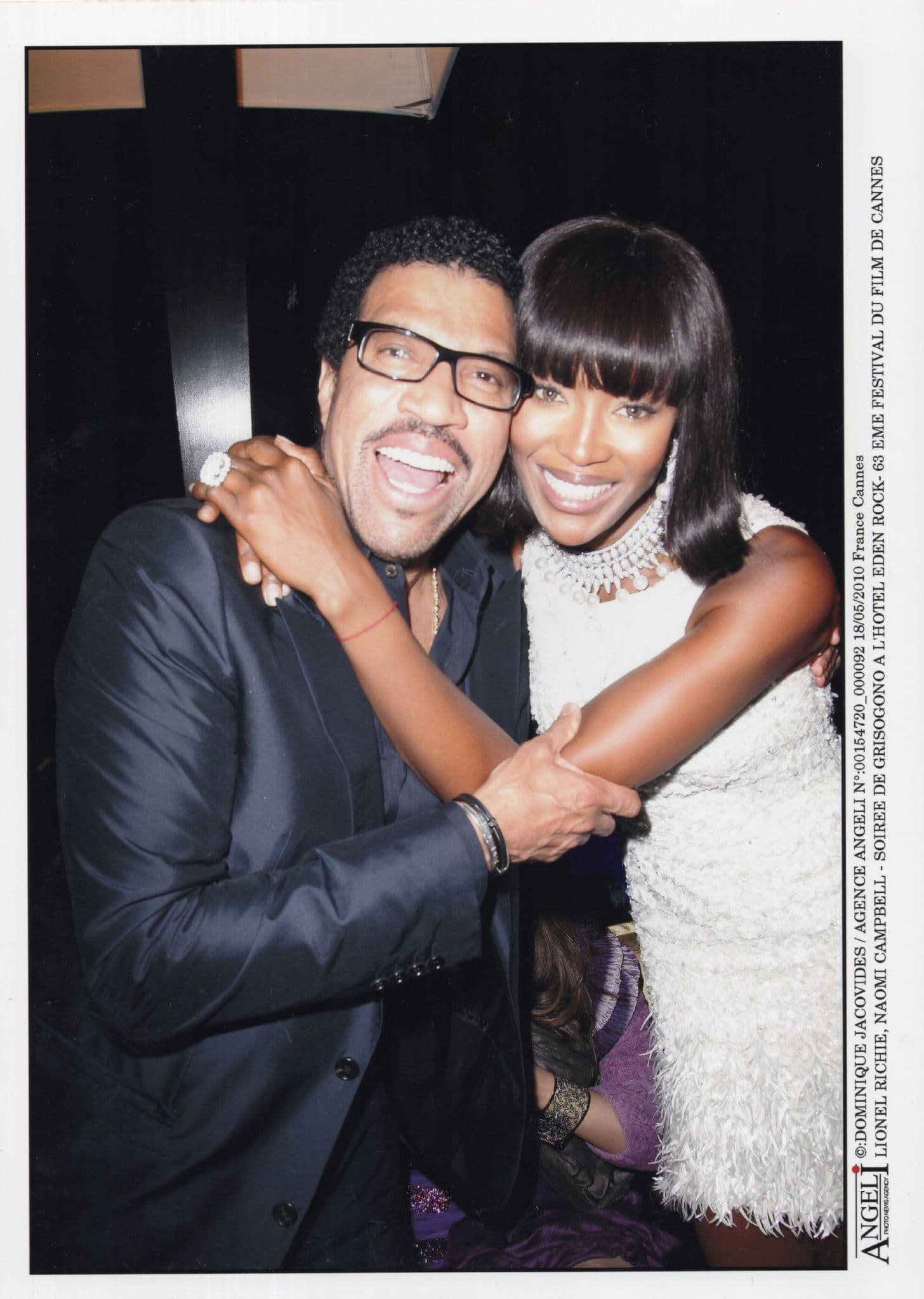 Lionel Richie & Naomi Campbell 2010 Cannes Film Festival 10x8 PB French Press Photo