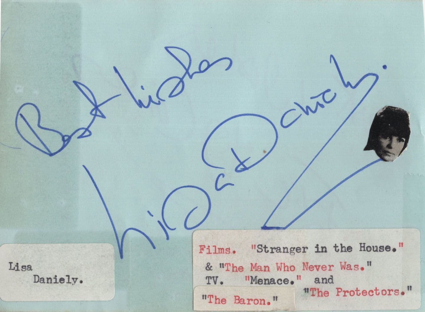 Lisa Daniely 1950s Lilli Marlene of Richard Murdoch Hand Signed Autograph