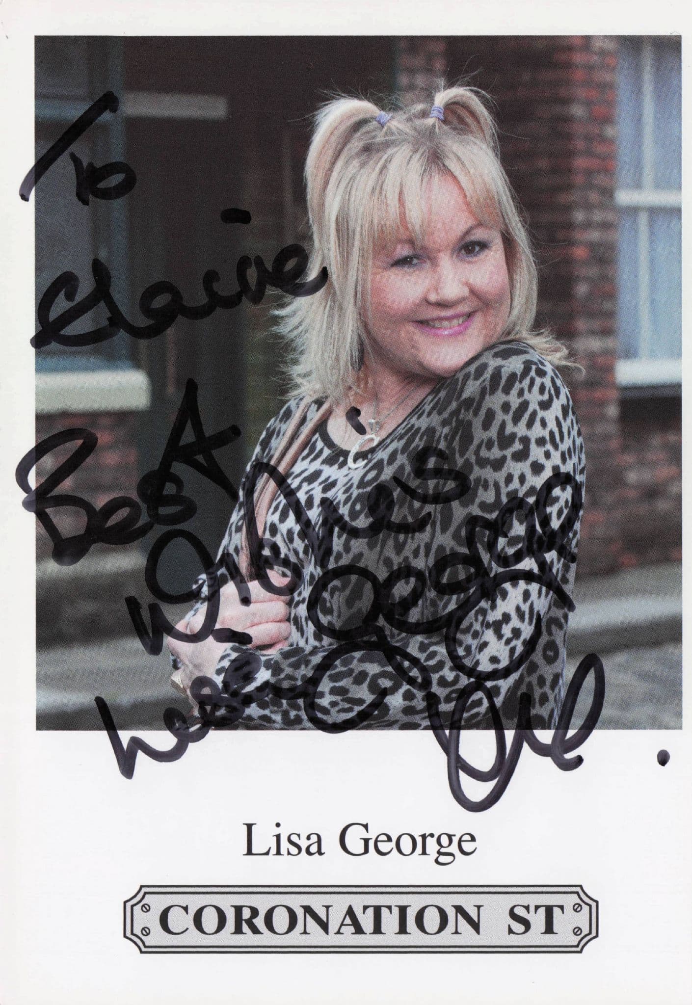 Lisa George Coronation Street Hand Signed Cast Card Photo (1)