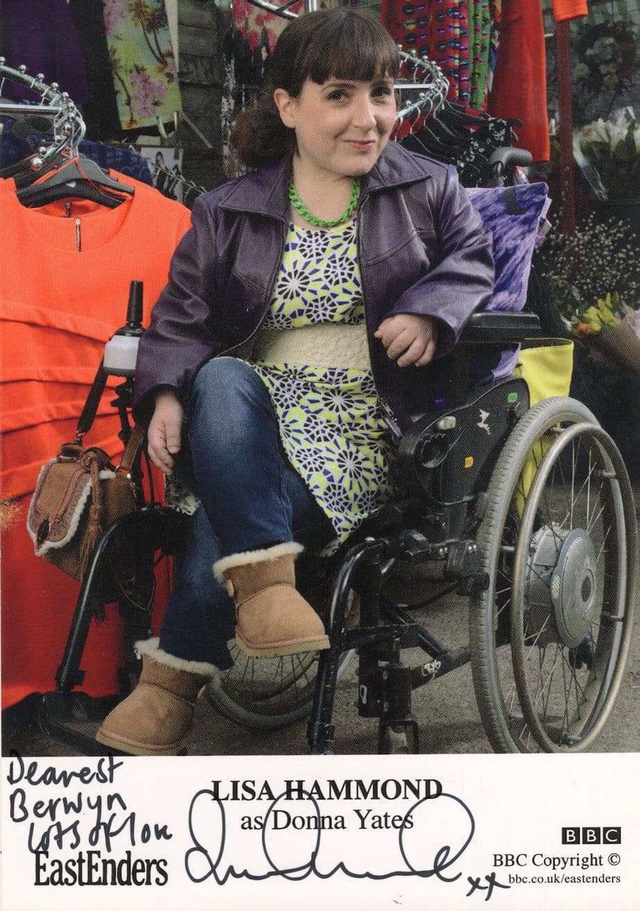 Lisa Hammond as Donna Yates Eastenders Hand Signed Cast Card