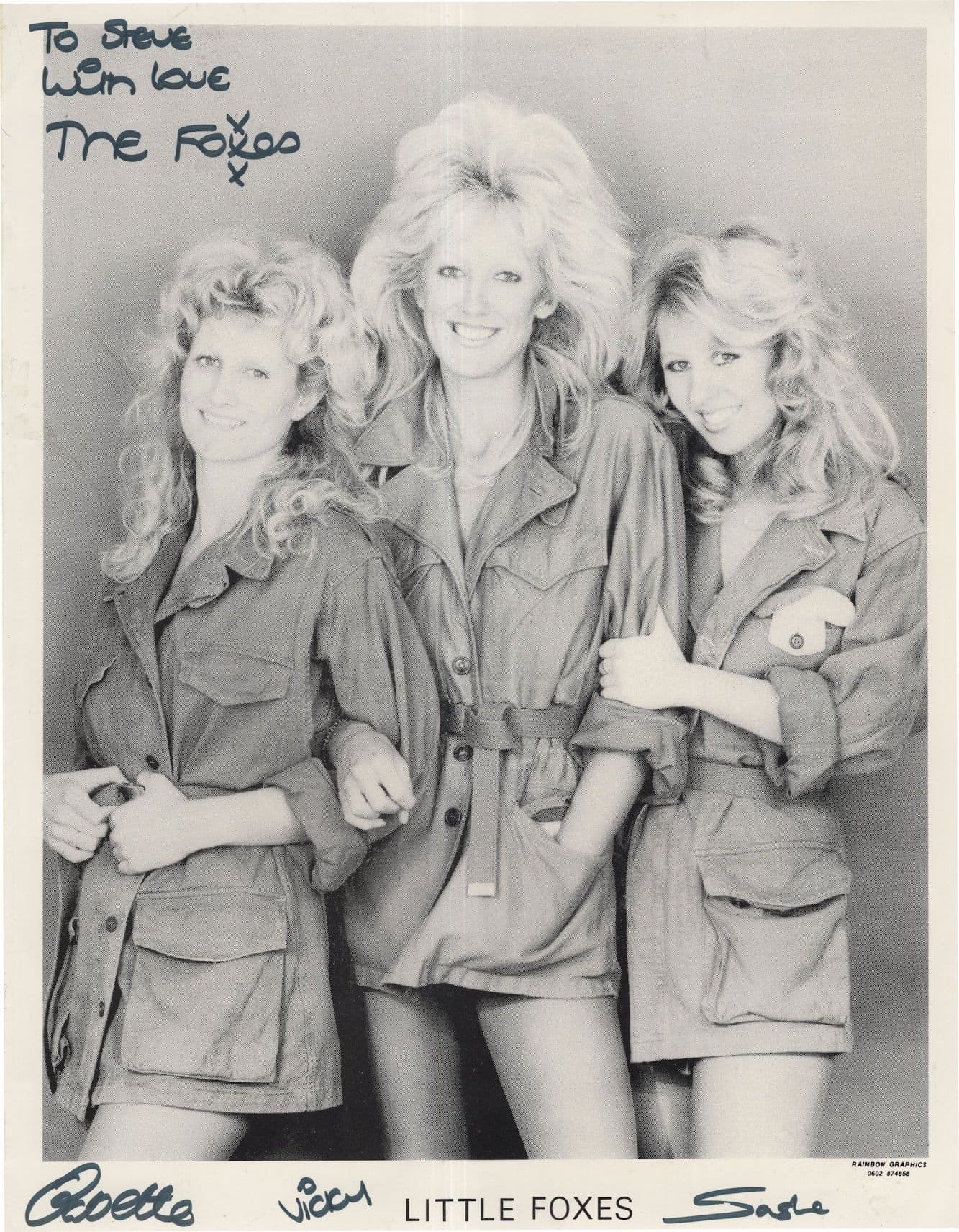Little Foxes The Beverley Sisters Daughters Hand Signed 10x8 Photo