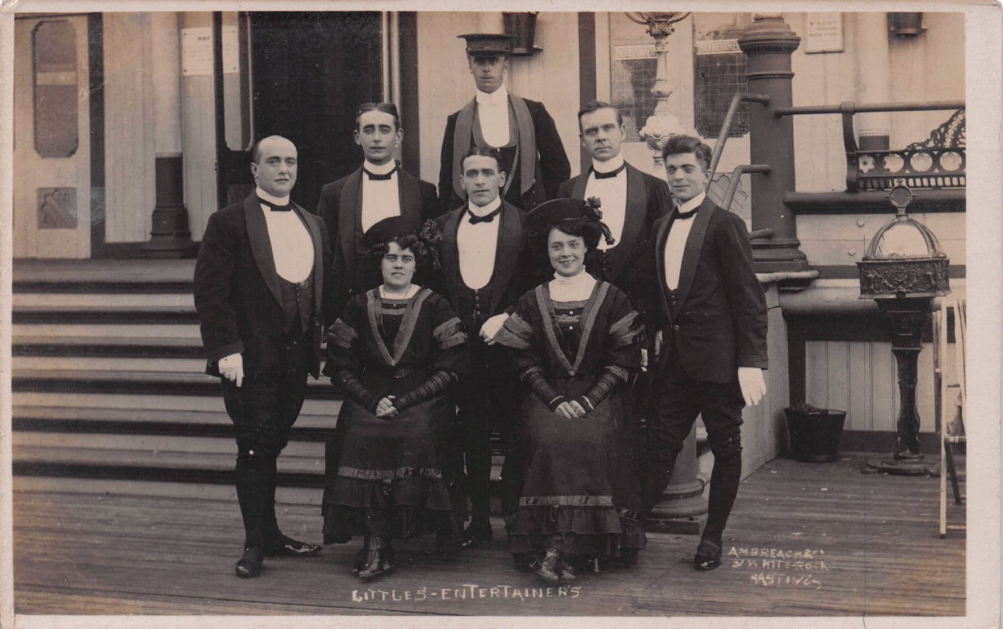 Little's Travelling Entertainers White Rock Hastings Old Postcard