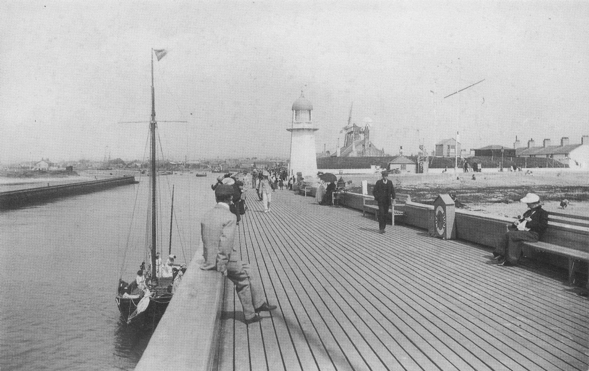 Littlehampton Harbour in 1903 Sailing History Sussex Photo Postcard