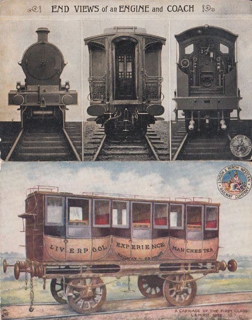 Liverpool Experience Manchester Antique Train First Class Compartment Postcard