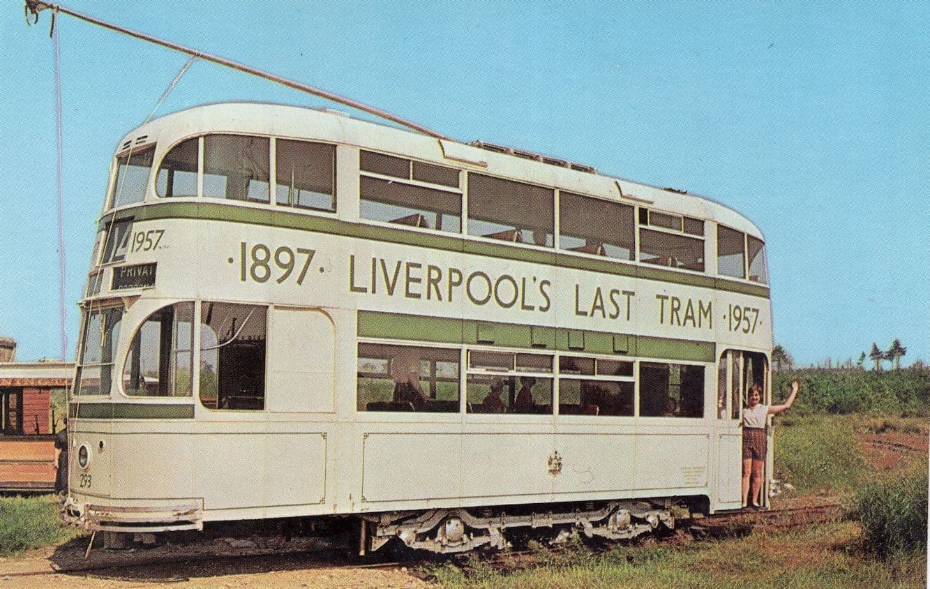 Liverpool Last Tram Kennebunkport Maine Bus Vintage Postcard