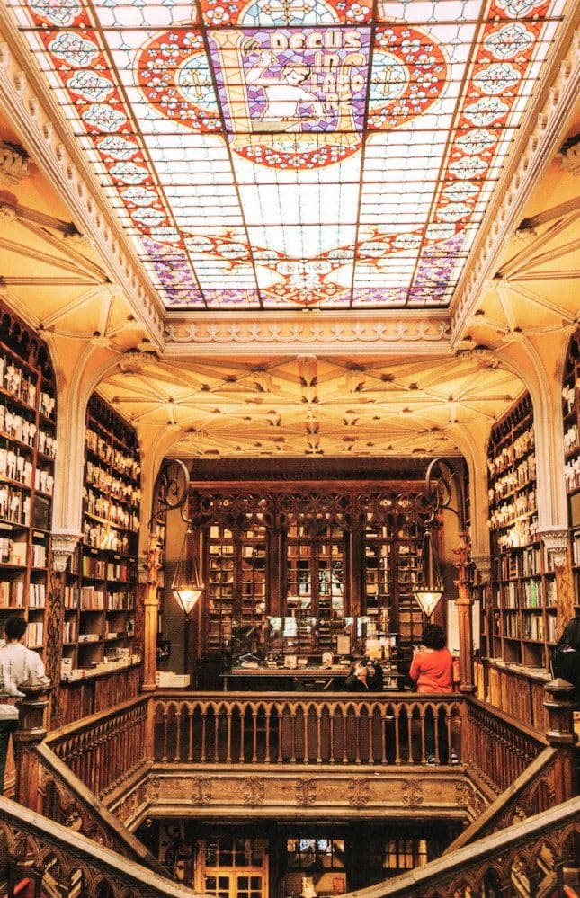 Livraria Lello Porto Portugal Book Shop Portuguese Old Gothic Architecture Postcard