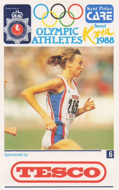 Liz McColgan GB Athlete Olympics 1988 Rare Police Trade Photo Card