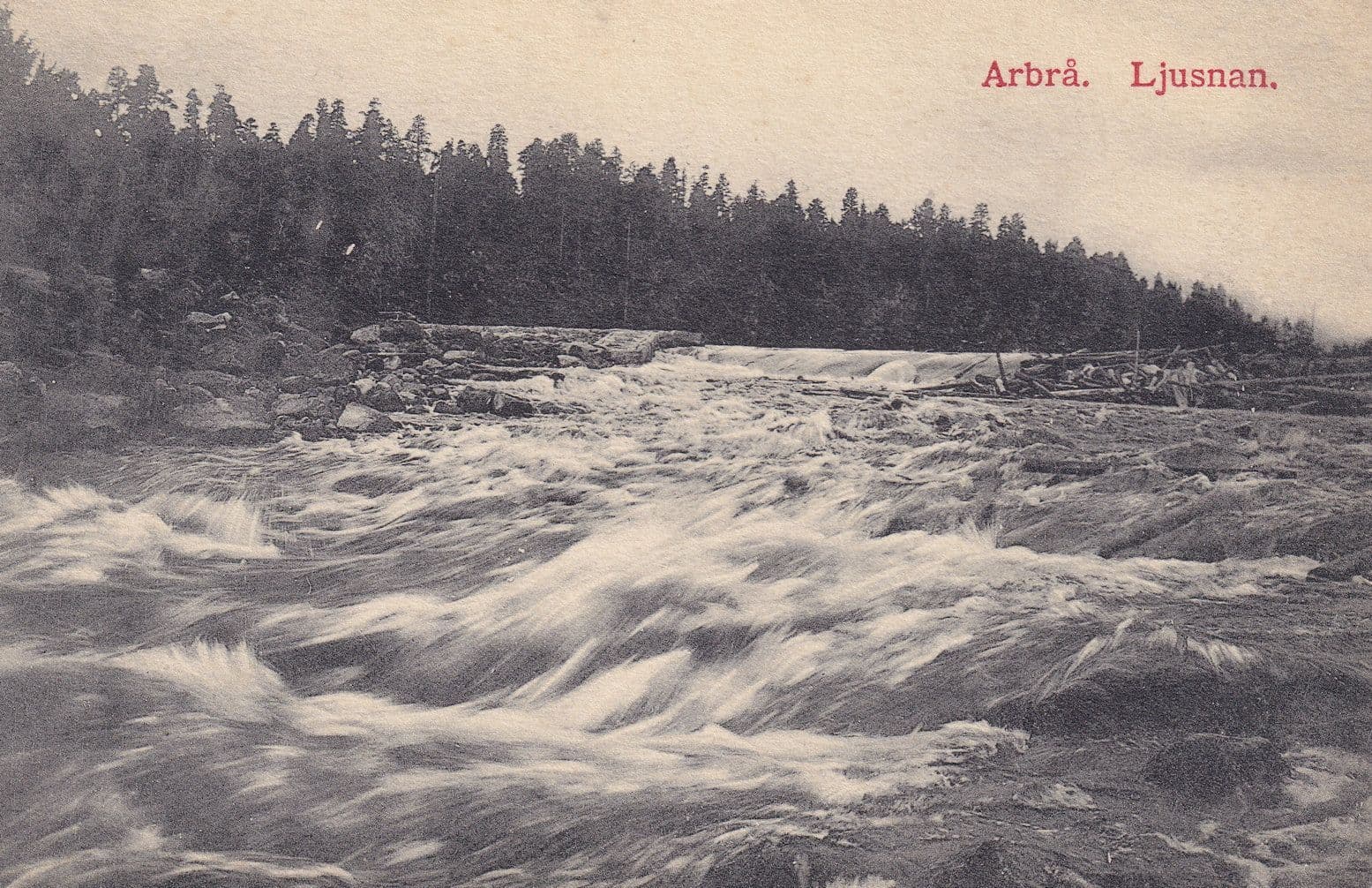 Ljusnan Arbra Antique Swedish Postcard