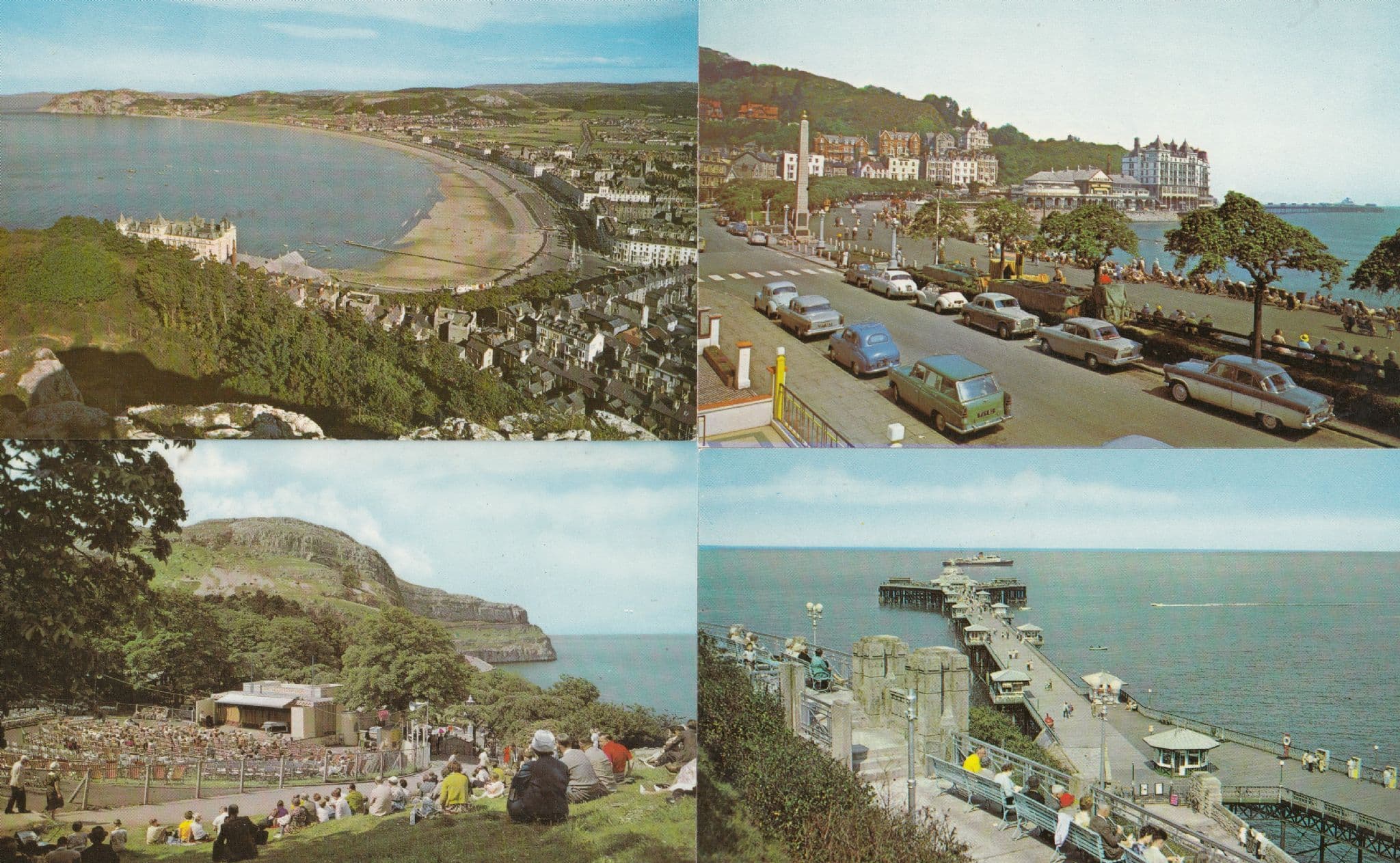 Llandudno Happy Valley Hotel Promenade 4x 1970s Postcard s