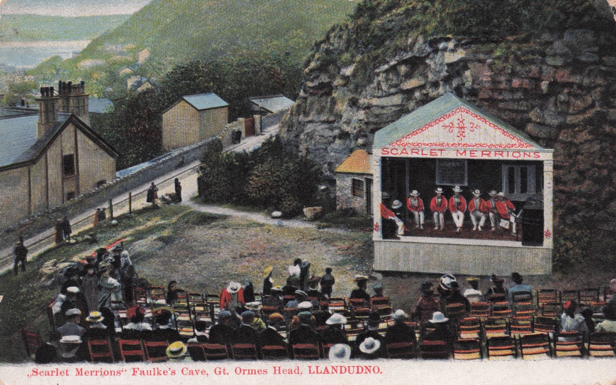Llandudno Scarlet Merrions Welsh Gt Ormes Head Entertainers Old Postcard