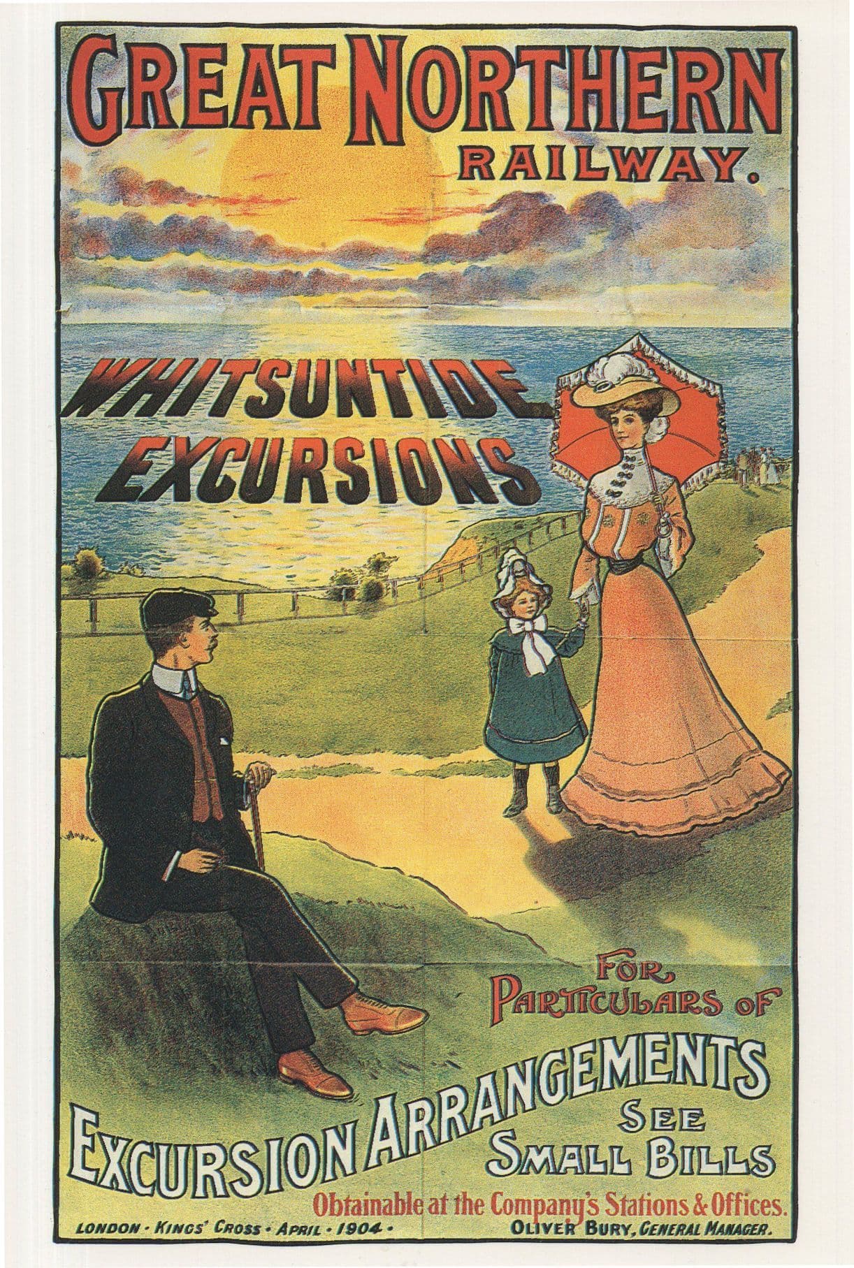Llandyssil Newquay GWR Train Travel Railway Old Poster Postcard