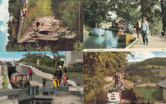Llangollen Canal 4x Welsh 1970s Postcard s