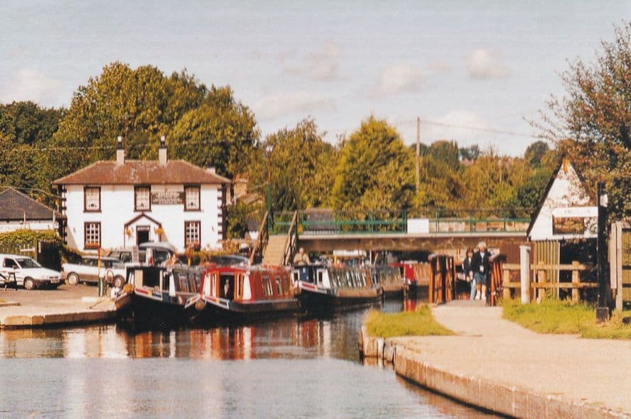 Llangollen Canal Trevor Basin Pub in Summer Welsh Postcard