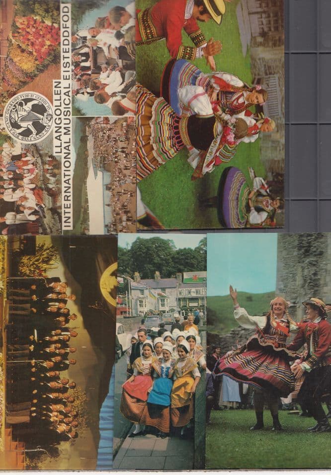 Llangollen International Musical Festival 5x 1970s Postcard s