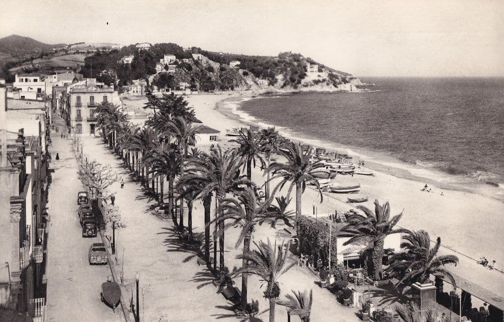 Lloret De Mars  M.J. Paseo Verdaguer Vintage Real Photo Postcard