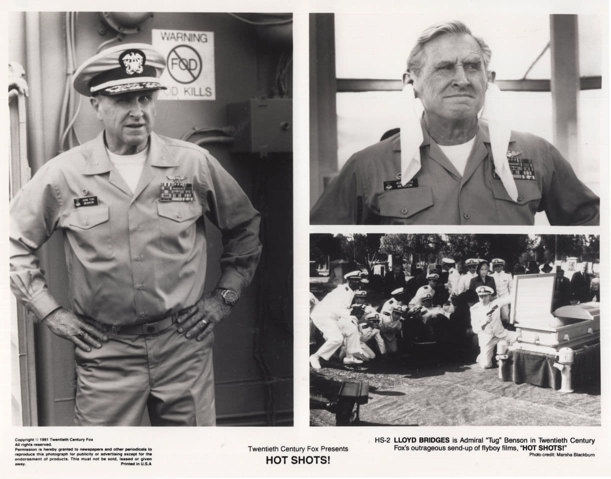 Lloyd Bridges Hot Shots Film 10x8 Monochrome Press Publicity Photo