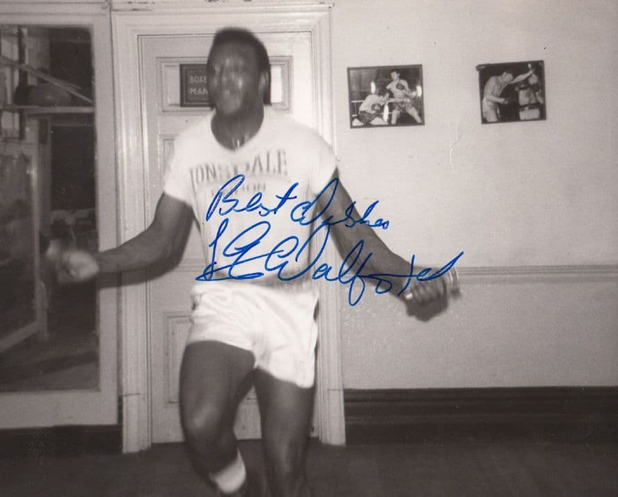 Lloyd Walford London Boxer Training At Gym Hand Signed Photo