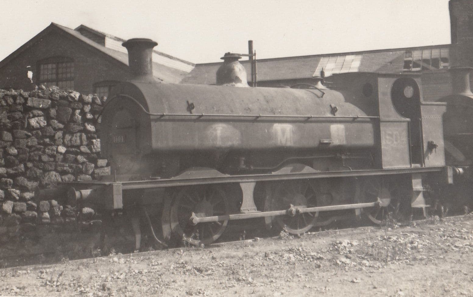 LMS Railway Class 0-4-0 ST No 1504 Scottish Train Real Photo Postcard