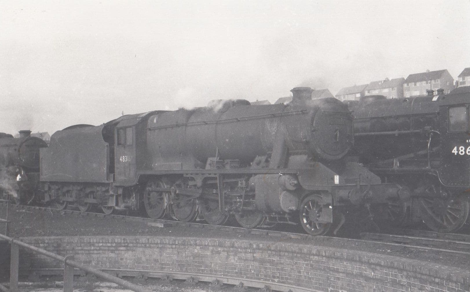 LMS Railway Stanier Class 2-8-0 no 48316 Train Eastfield 1965 Photo