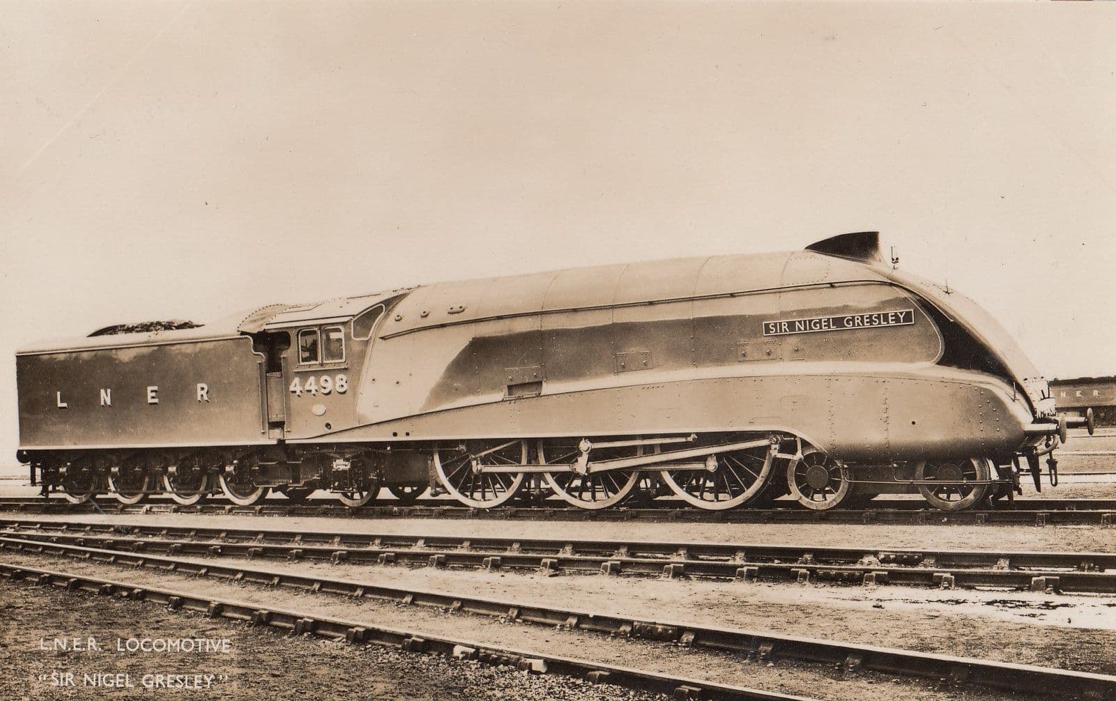LNER 4498 Locomotive Train Nigel Handley Old Real Photo Postcard