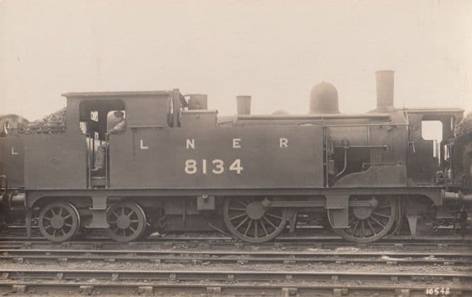 LNER 8134 Engine Train Vintage Railway Real Photo Postcard