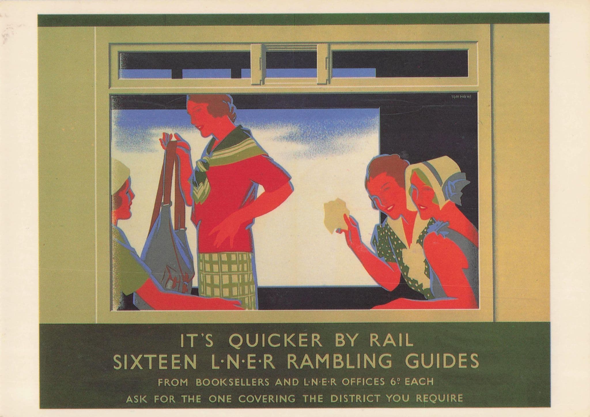 LNER Rambling Guides Transport Poster Advertising Postcard