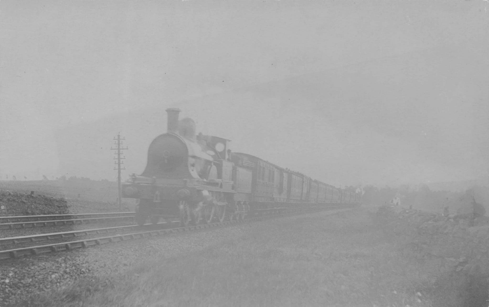 LNWR Antique Reverse Identification Old Train Railway RPC Postcard