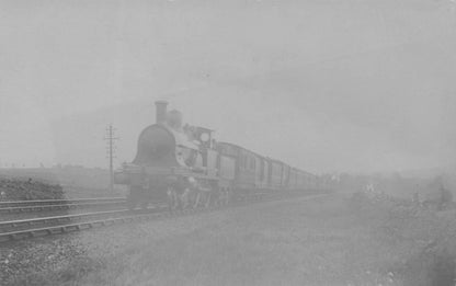 LNWR Antique Reverse Identification Old Train Railway RPC Postcard