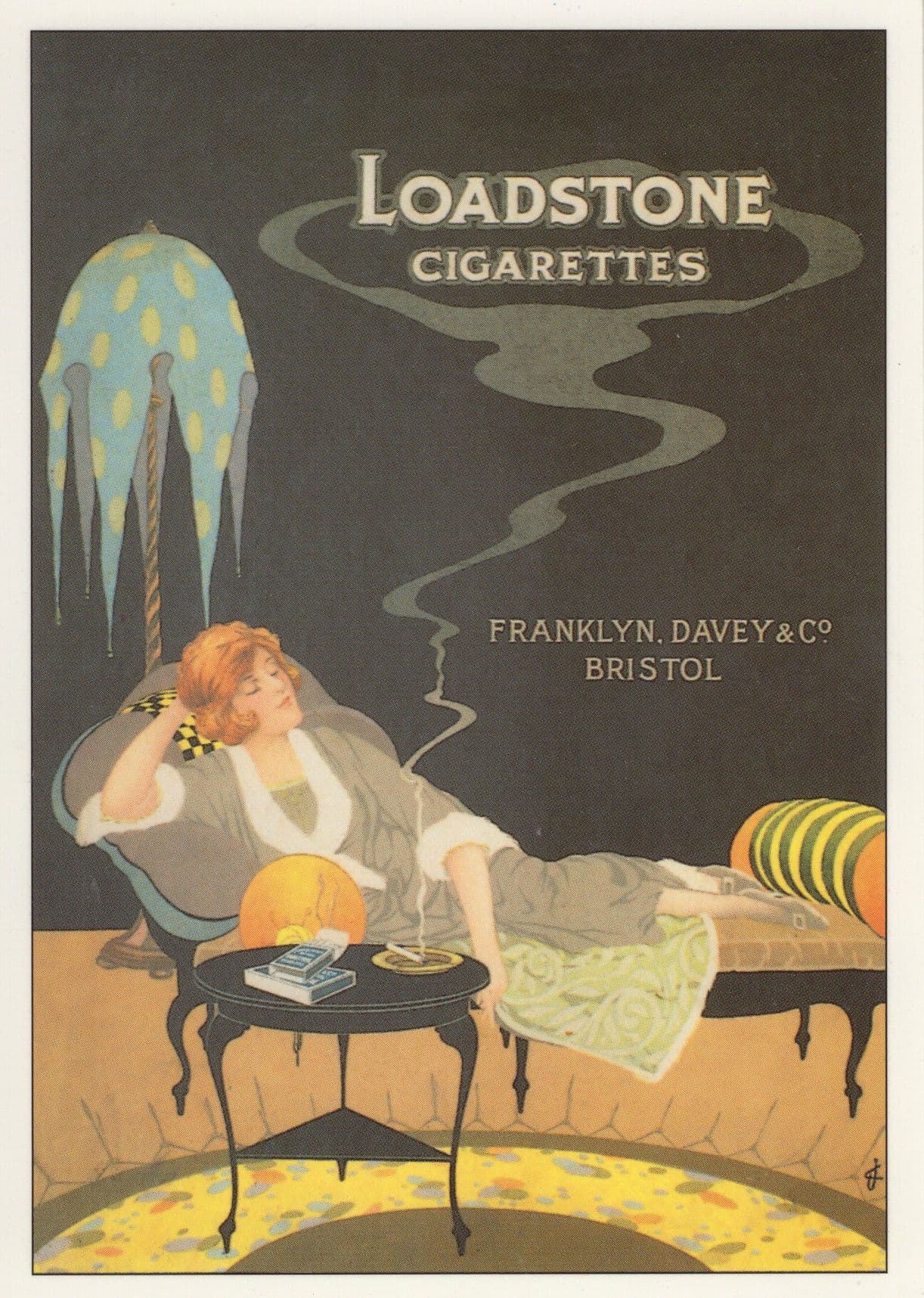 Loadstone Cigarettes Smoking Rare Advertising Postcard