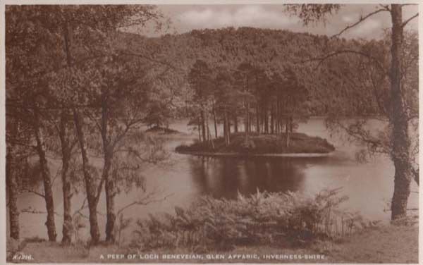 Loch Beneveian River Affaric Glen Skye Scotland Scottish Vintage Postcard